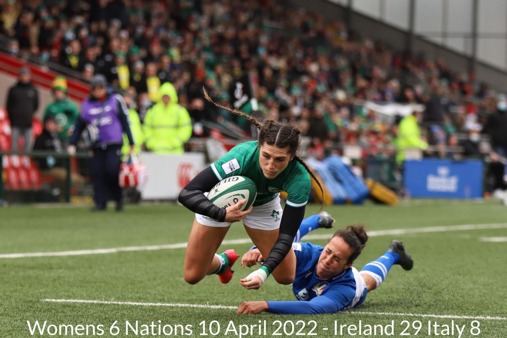 Rugby Womens 6 Nations 10 April 2022 - Ireland 29 Italy 8